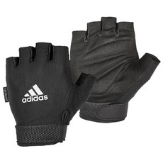adidas 愛迪達 可調式透氣短指訓練手套 ADGB-12424, 白色, 1雙