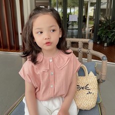 키즈반팔블라우스