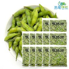 냉동 자숙 대두 콩 450g 껍질콩 잡곡 농산물 풋콩 에다마메 완두콩 주전부리 안주용, 12개