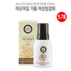 유니크앤몰 해피바스 캐모마일거품 여성청결제300ml 청결제 바디클렌져 여성청결제, 5개, 300ml