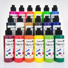  칼라리코 패브릭 염색물감 120ml 18색 세트 