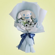 산리오 조화 인형꽃다발 졸업식 입학식 학예회 축하선물, 블루, 시나모롤