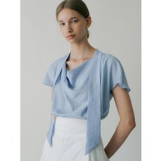 아워코모스 comos 862 cowl neck pin-tuck scarf blouse (3color)