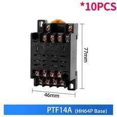 타이머스위치 타임스위치 전기타이머 소형 중간 릴레이 AC 6V380V DC 6V220V 3, 52.HH64P Base 12V10PCS, 10개