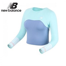 뉴발란스 여성 긴팔 크롭탑 NBND72W302 LBLUE 라이트 블루