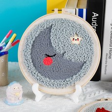 비가토 diy 펀치니들 만화 슬기로운집콕생활 언택트 집에서할수있는취미 집콕놀이, 별과 달