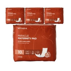 마더케이 여성용 미라클 산모패드 10매입 4개, FREE(onesize)