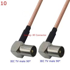 다용도 IEC TV-F 수 암 커넥터 케이블 75Ohm RG179 직각 RF 연장 저손실 고속, 10 Type10-1pcs_11 4M