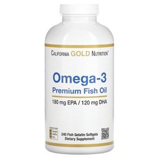 California Gold Nutrition 켈리포니아골드뉴트리션 오메가3 프리미엄 피쉬 오일 피쉬 젤라틴 소프트젤 240정, 1개