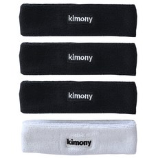 키모니 30수 소프트핏 헤어밴드 4개입(블랙3+화이트1)