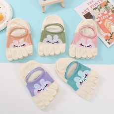 다이나토리 토끼 여성 발가락 양말 5켤레 이나토리 토끼 여성 발가락 양말 5켤레