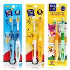 페리오 키즈 어린이 칫솔 2개입 x 4개 | 포켓몬 피카츄 꼬부기 핑크퐁 탄탄모 | Perioe Kids Toothbrush, 2단계(3~5세) 핑크퐁