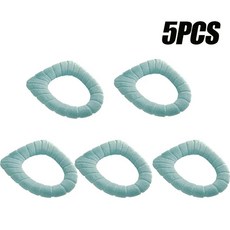 변기 시트 쿠션 플러시 워머 커버 겨울, 1개, 16.Green 5PCS