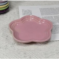 무지개 매화 접시 소스 접시 꽃 모양 애완 점차적인 스파이크 뼈 접시 세라믹 식기 6 인치 15cm, 04 Y, 1개