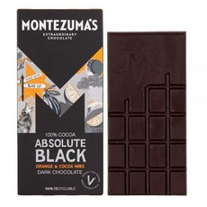 Montezuma's Dark Chocolate Absolute Black with Orange and Cocoa Nibs (2 Pack), 2개 - 앱솔루트코코아