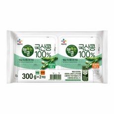 CJ 제일제당 행복한콩 국산콩100% 두부 부침용 찌개용 (300gx2), 1개, 600g