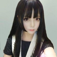 가채 항암가발 긴 생머리 코스메틱 얼굴은 빨갛게 채색된 일상머리 여공주 전두투 장발 위랑, 01 연갈색송발망+빗