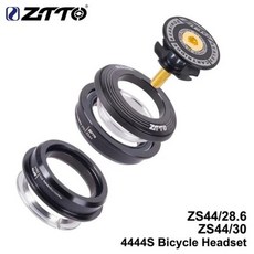 자전거헤드셋 스템 호환 ZTTO 4444S MTB 자전거 헤드셋 44mm CNC 1 1/8 &quot;28.6 스트레이트 튜브 포크, 02 4444S BLACK - zidooz9xpro