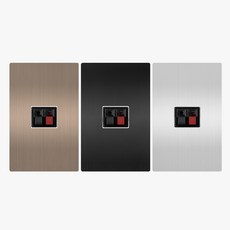 엠토스 오디오 스피커잭 2P 1구 라이트브론즈 블랙 실버 매립 매입 단자 연결 연결 콘센트