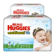 하기스 네이처메이드 썸머 밴드형 기저귀 소형 2단계(4~8kg), 350매