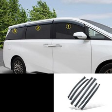 Trumpchi GAC M8 2024 자동차 스타일링 외부 바이저 벤트 쉐이드 창 태양 레인 가드 디플렉터 액세서리, 01 1set-6PCS, 01 CHINA