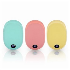 머레이 부드러운 감촉 파스텔 동그리 손난로 보조배터리 10000mAh led 배터리잔량표시, PASTEL, 핑크