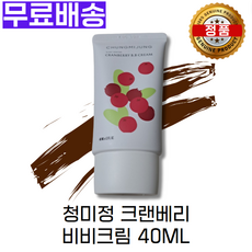 청미정 크랜베리 미백 비비크림 BB크림 자연스러운 피부커버 올리브유 40mg, 1개