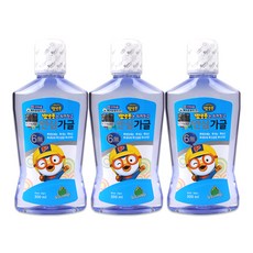 뽀로로는 치카친구 어린이 안심가글 300ml, 3세트, 천연사과향