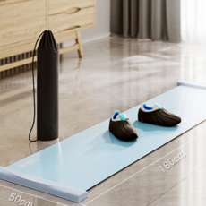 웨이트라이프 슬라이드보드 허벅지근육운동 내전근 스케이트 운동기구 홈케이팅 슬라이딩패드 1.8m, 블루, 1개