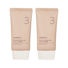 넘버즈인 3번 도자기결 파데스킵 톤업베이지 35ml+35ml SPF50+ PA++++, 35ml, 2개