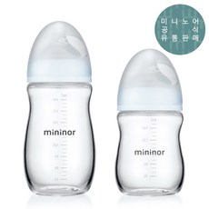 미니노어 유리젖병 160ml/240ml 배앓이방지 젖꼭지, 미니노어 유리젖병 160ml