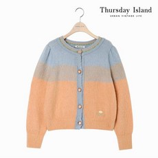 써스데이아일랜드 여성 리버시블 그라이데션 모헤어 가디건 T208MCD235W