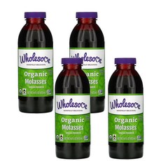 Wholesome 당밀 몰라세스 시럽 472ml x4병 Organic Blackstrap Molasses, 473ml, 4개