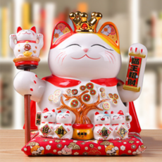  락톡마켓 개업선물 집들이선물 결혼선물 재물을 부르는 손흔들 복고양이  상품 이미지