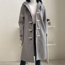 (모노레인) 후드 떡볶이 모직 롱 코트 B 13961
