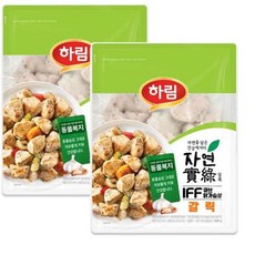 하림 맛있는 헬스 운동용 닭가슴살 동물복지 IFF 큐브닭가슴살(갈릭) 500g x1봉, 2개