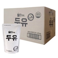 총각네 제주콩 무가당 두유 190ml 40개, 200개