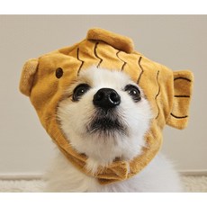 여우달 강아지 코스튬 목도리 모자 강아지 모자, 1개, 붕어빵