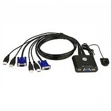 워니리 ATEN CS-22U KVM 2대1스위치 USB 버튼식 핫키지원안됨 USB케이블