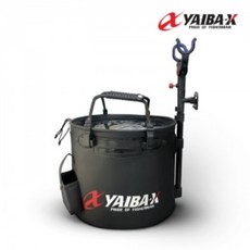  야이바엑스 KYAB-01 아지바칸 로드거치대 35cm 야엔 원형전갱이살림통 세민피싱, 블랙 