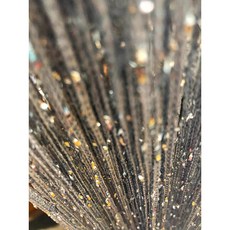HYSENM 2 개 실 커튼 실 커튼 100 x 200cm 단색 반짝이 아름다운 결혼식 실버 100 x 200cm, 단일상품