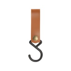 [일상풍경] 감성캠핑 가죽 후크 고리 15p, 브라운, 15개