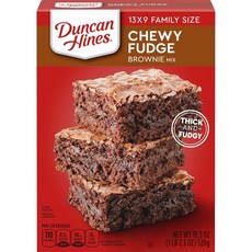 Duncan Hines Brownie Mix Chewy Fudge 18.3 Ounce (Pack of 6) Duncan Hines 브라우니 믹스 츄이 퍼지 18.3온스(6팩, 518g, 6개