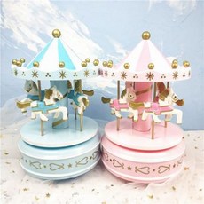 오르골무드등 오르골 회전목마 생일 케이크 장식 아동용 뮤직박스 축하 파티 용품, 16 6종 받침 미키