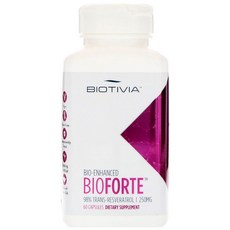 Biotivia 바이오포르테 98% 트랜스-레스베라트롤 250 mg 60 캡슐, 상세내용참조, 1개