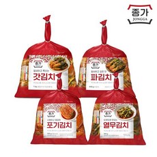 [종가] 포기김치900g+ 열무김치900g+파김치900g+갓김치1kg, 단품