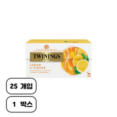 트와이닝 레몬 앤 진저 티백, 37.5g, 25개입, 1개