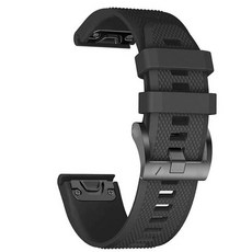 Garmin Fenix 7X 6 6X Pro 5X Plus용 퀵 핏 시계 스트랩 밴드 Forerunner 965 955 945 935 실리콘 팔찌, [01] QuickFit 26mm, [02] QuickFit 26mm, [02] Black