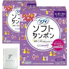 소피 소프트 탐폰 슈퍼플러스 2개 25개 × 특별히 양이 많은 날용 탐폰 생리용품 유니참 세트 묶음 상비용, 25개입