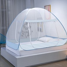 원터치 침대모기장 사각모기장 LM-120, (3호) 블루(LM-150BL)